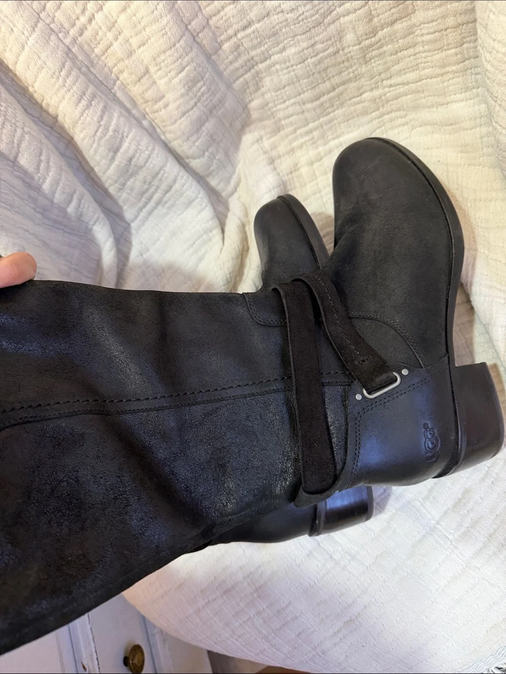 UGG SIZE 9Classic Black Knee-High Riding Boots - Women's
